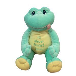Vintage Precious Moments Frog Plush I’LL NEVER FROGET YOU Pastel Stuffed Animal